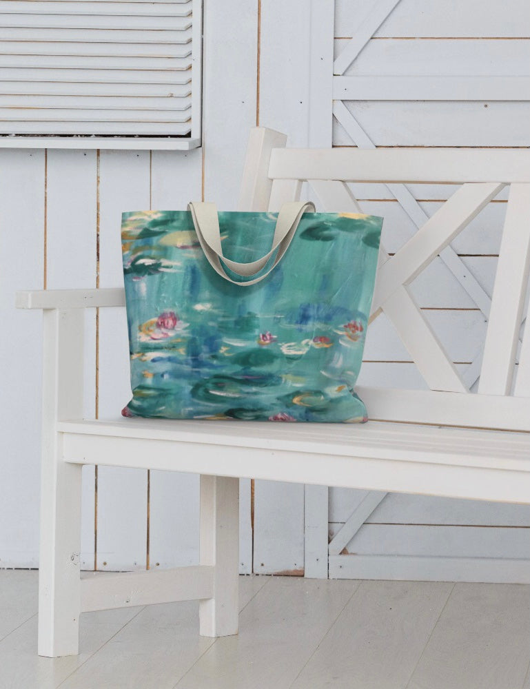 Staud Mini Shirley Majorca Toile Tote Bag In Blue,white,light Blue