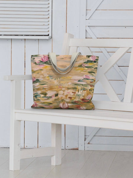Tote Bag Water Lilies Yellow